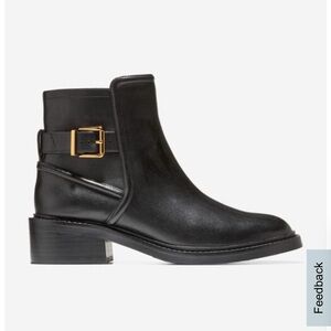 Cole Haan Silvana Ankle Boots Black Leather